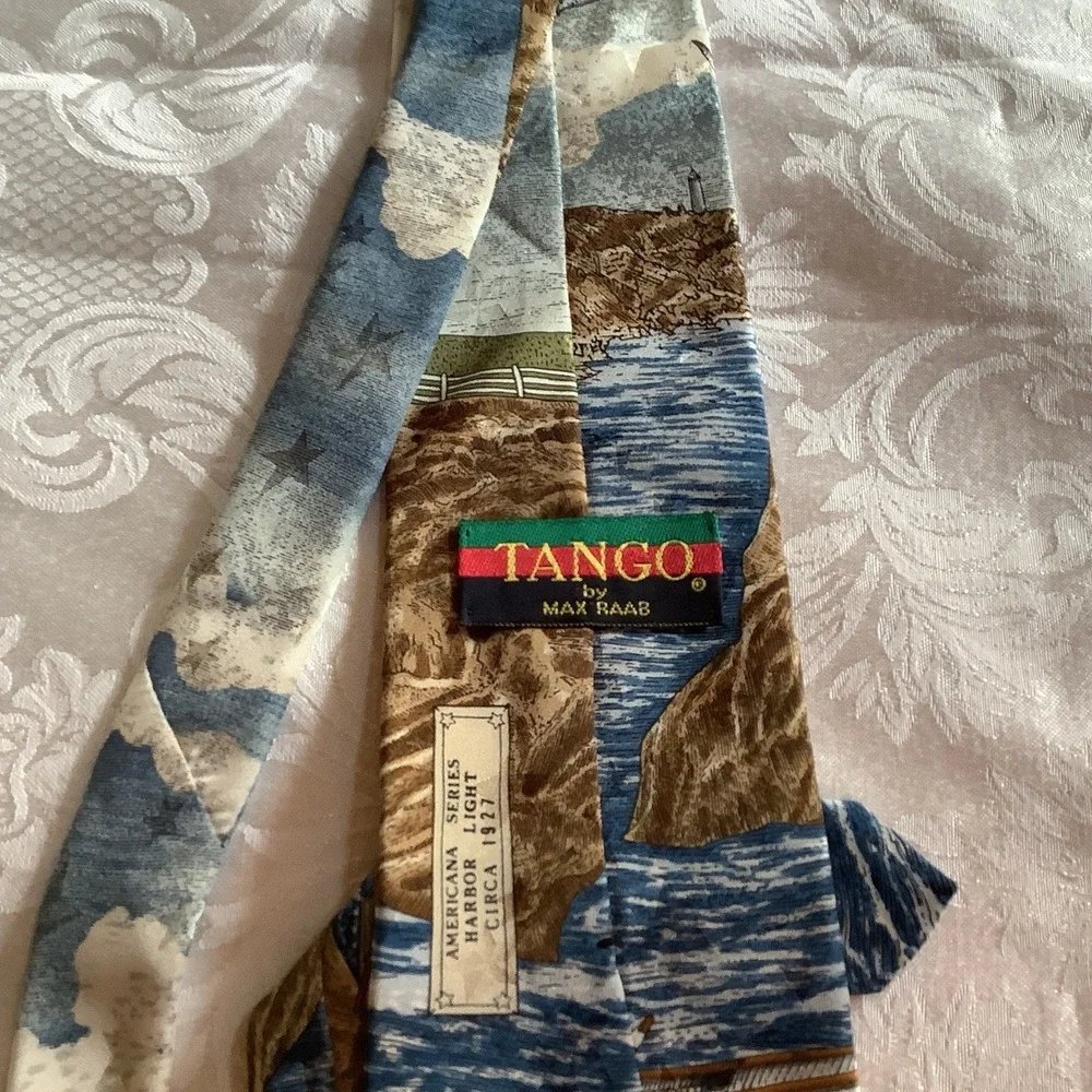 Tango By Max Rabe Necktie Americana Series Harbor Light Circa 1927‎ Lighthouse